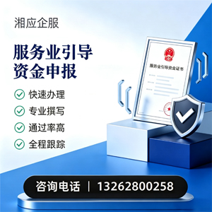 孝感服务业引导资金申报服务